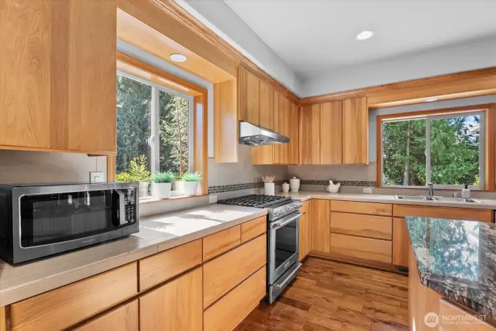 Custom hickory cabinets