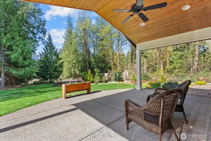 Large covered patio