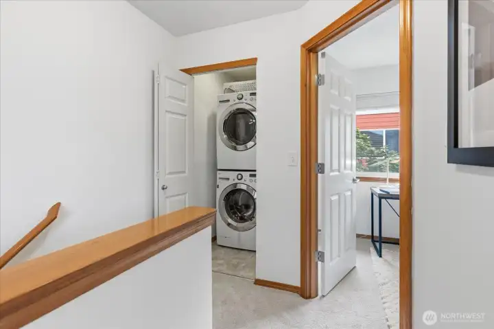 Convenient second floor laundry