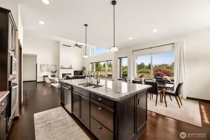 Great Room filled with natural lighting from all of the windows Great Room filled with natural lighting from all of the windows