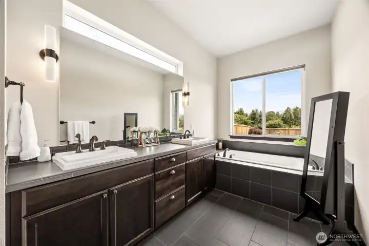 En Suite equipped with dual vanities En Suite equipped with dual vanities