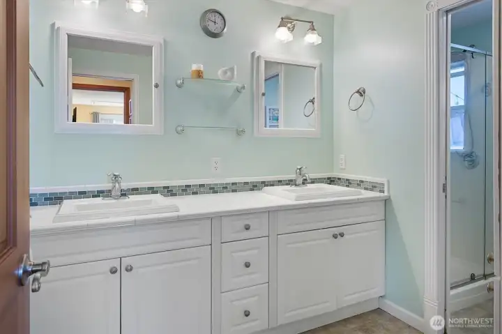 Upstairs bathroom with Walk in Shower