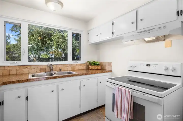 Electric range/oven.