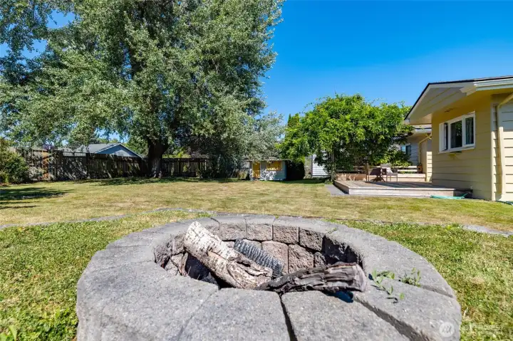 Fire pit, waiting for your marshmallows and graham crackers.
