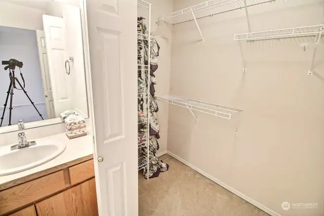 Sink and Walk-in Closet in Bedroom # 2