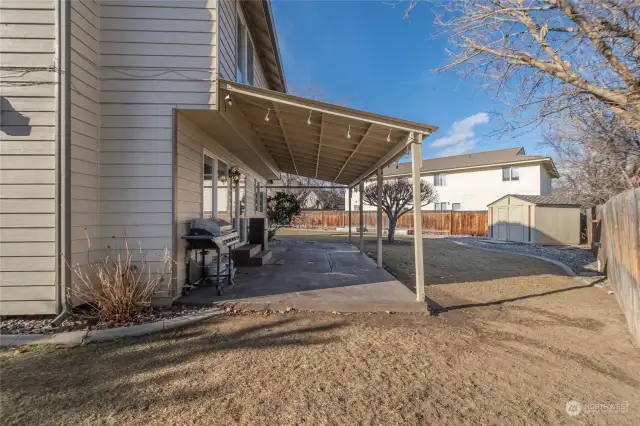 View of back porch from backyard