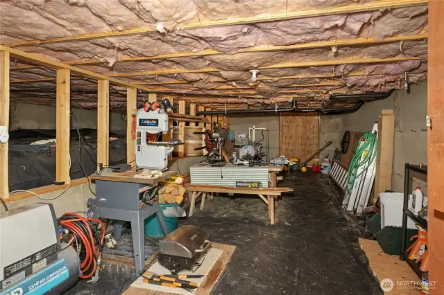 Insulated storage under house