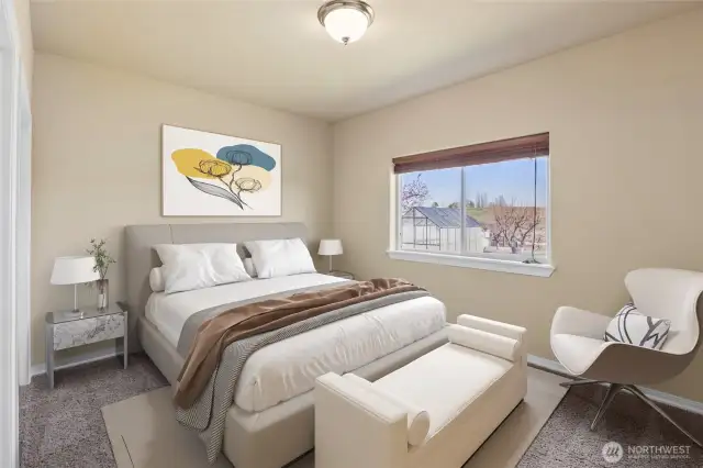 Virtually Staged Bedroom