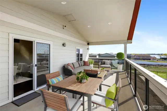 Virtually Staged upper shop deck