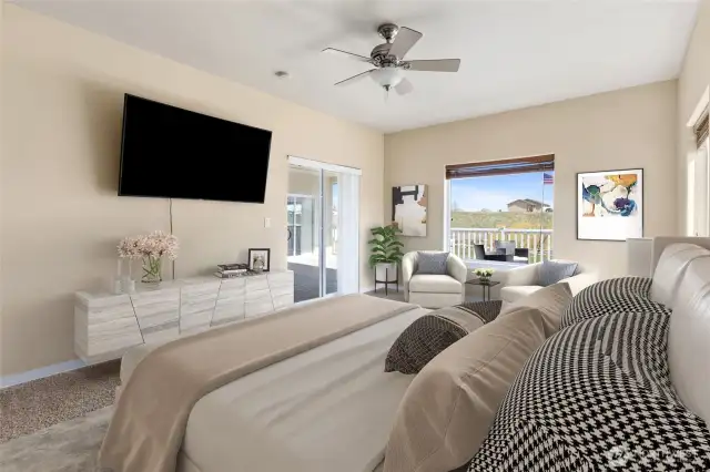 Virtually Staged-Primary Bedroom