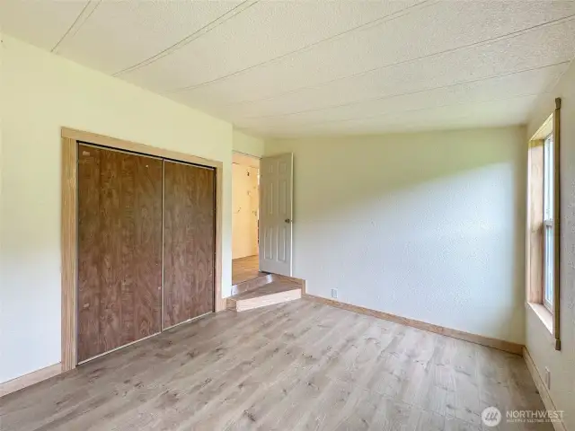 First bedroom showing the large closet.