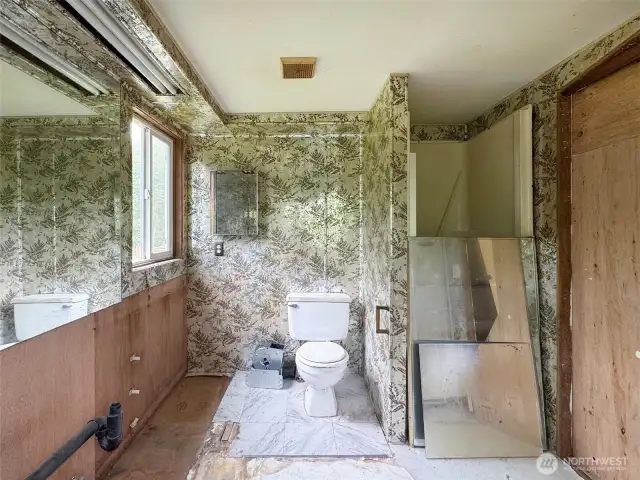 Primary bath ready for a remodel.