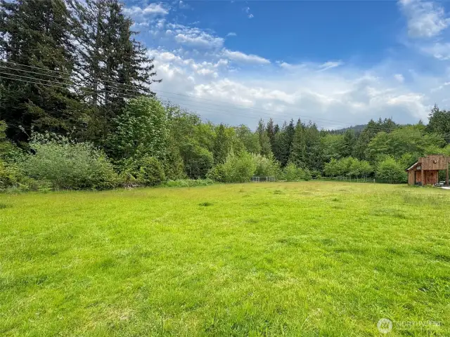 Part of the property you are buying, was a fenced horse pasture at one time.