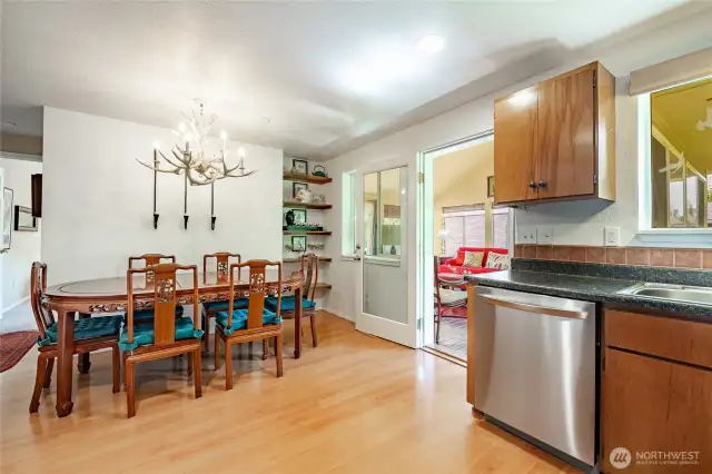Looking back toward the permitted addition.