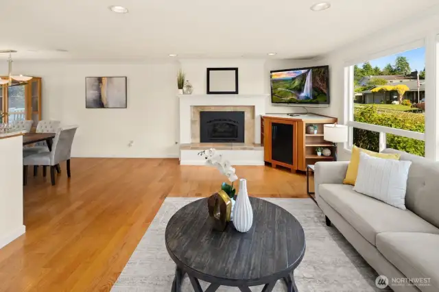 Fireplace and Living Room