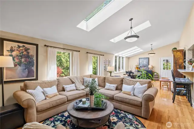 Living room leads into larger second dining room!