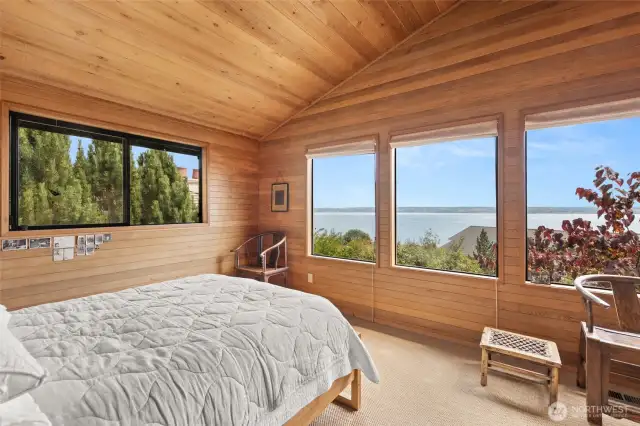 Primary bedroom with a beautiful view