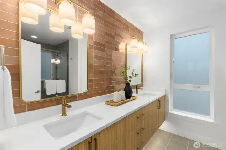 Step into your private spa with luxe finishes, glowing textures, and a calming palette that turns routine into ritual.