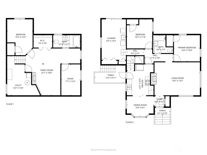 Floorplans of the home