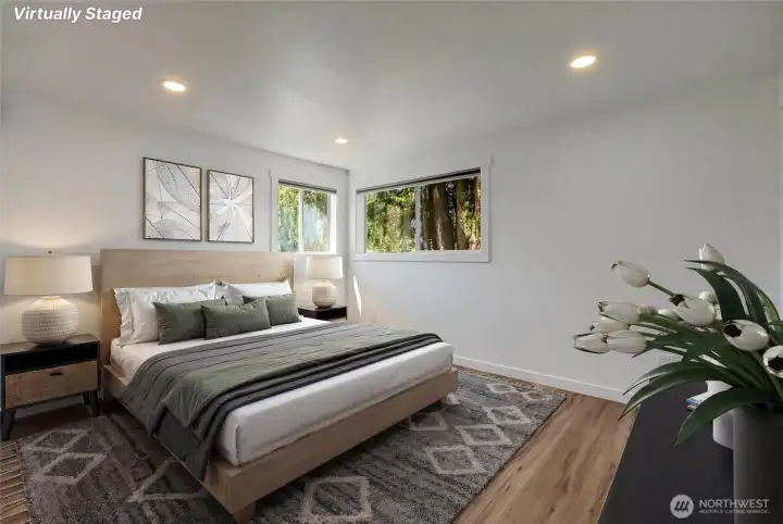 spacious primary suite