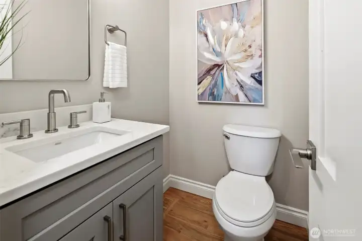 Powder bath on the main floor.