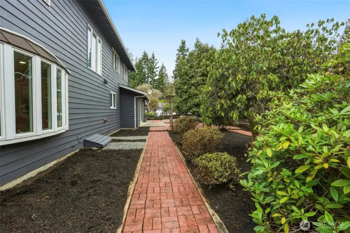 Mature landscaping and low maintenance.