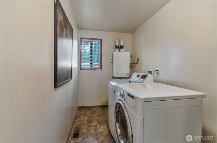 Tankless water heater giving endless hot water!