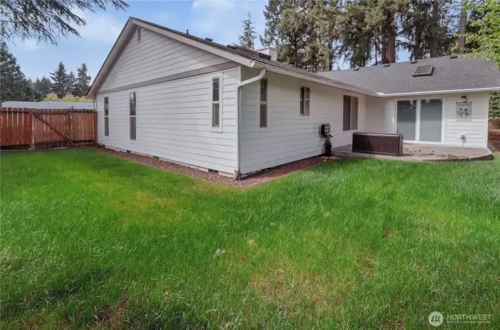 Large and landscaped back yard