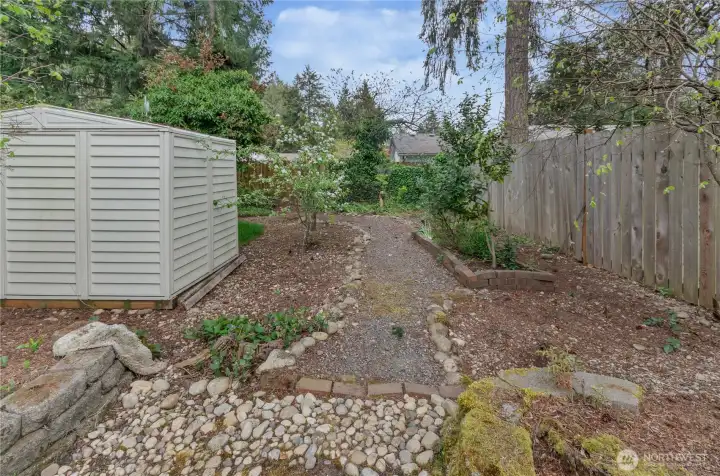Shed for storage here keeps your garage freed up!