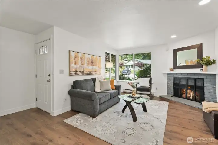 A warm welcome from your spacious living room.