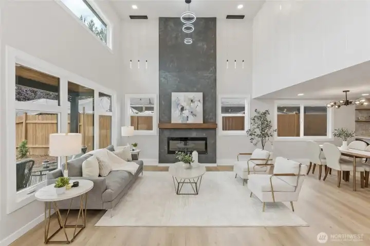Great Room with High Ceilings