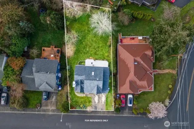 Arial view of home.
