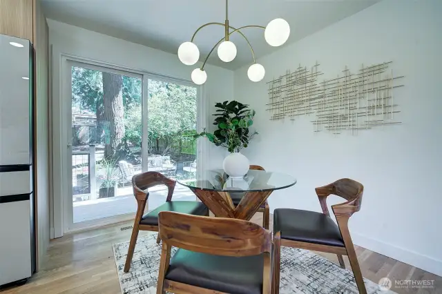 New light fixtures throughout the home.