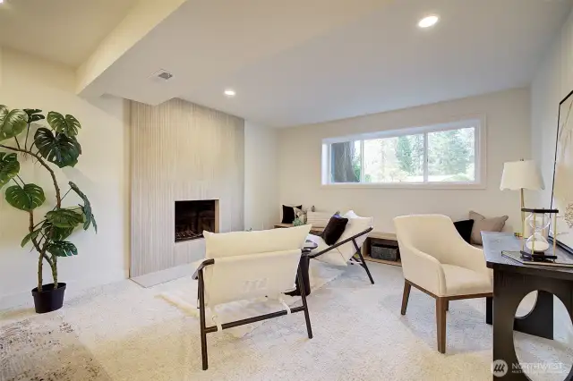 Cozy versatile space with a built in bench under the window.