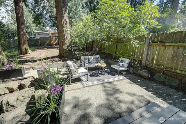 Enjoy the serenity of this beautiful backyard.