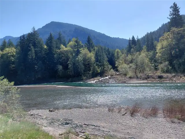 Beach Area and Cowlitz River Access is just down the trail from Communal Area
