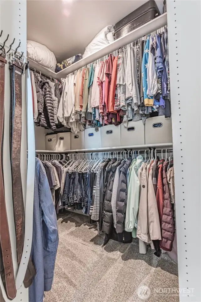 Lots of Storage in Primary closet