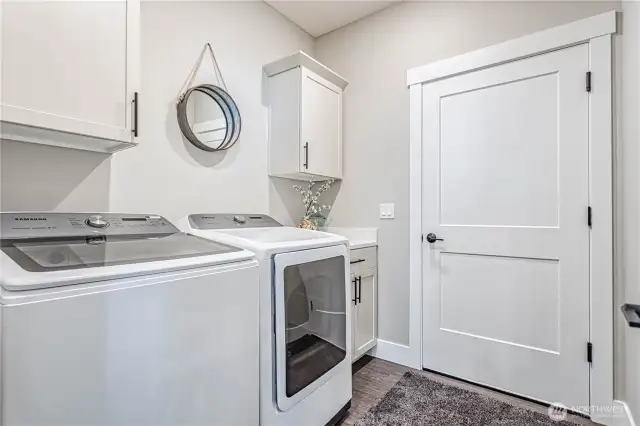 spacious laundry off garage