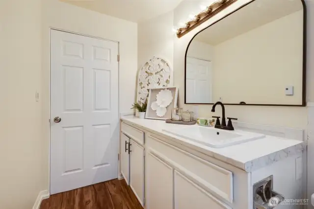 Upper unit bathroom