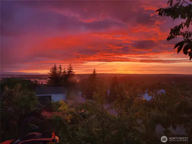 Sunset view taken from the living room