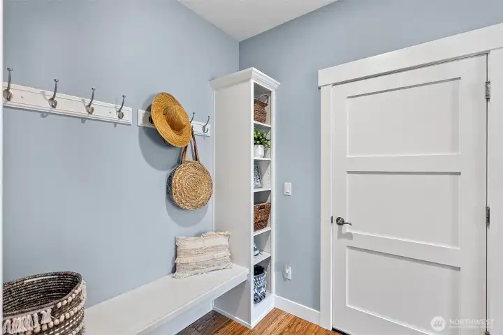 Nice size Mudroom for coasts, shoes and storage