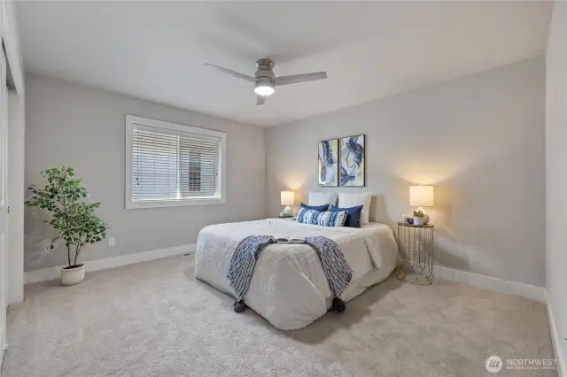 Spacious 2nd bedroom, light and bright with great storage
