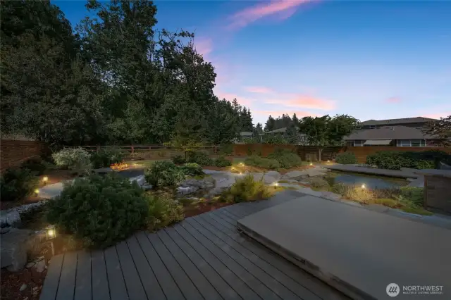 This professionally designed landscape makes this yard so unique and stunning