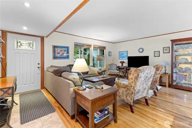 Living room with hardwood floors