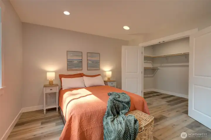 Spacious walk-in closet