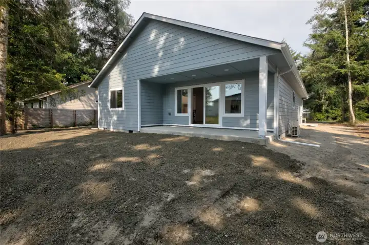 Large, level backyard and plenty of room for RV parking on the side
