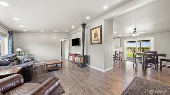 Enter into a bright and open concept living room