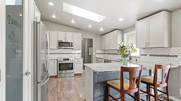 Skylight brings in natural light