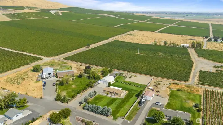 Breathtaking views of vineyards surrounding the the home.