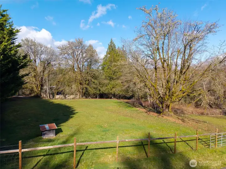 3 cross fenced areas.